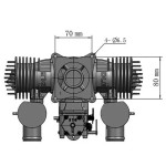 DLE130 RC Model Gasoline Engine 130CC Displacement Dual Cylinder Two Strokes Air Cooling Hand Start